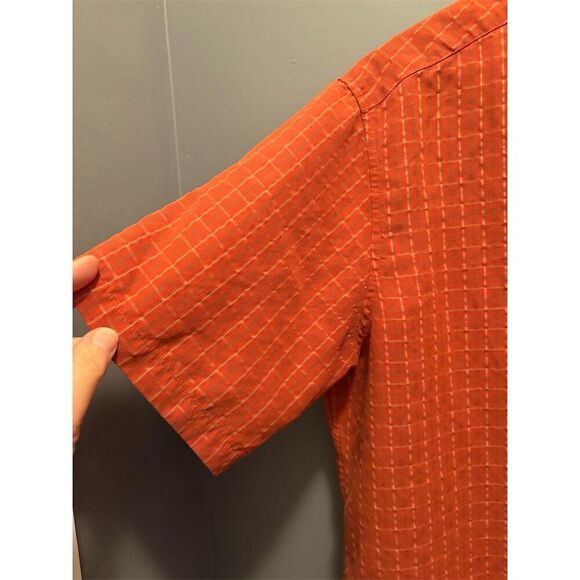Marmot Men's L Orange Plaid Short Sleeve Button-Up Shirt Casual - Picture 5 of 13